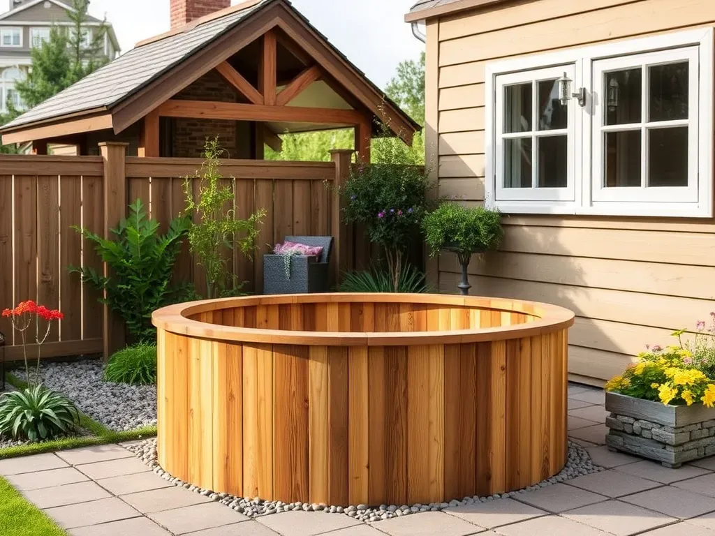 system grzewczy w balii ogrodowej