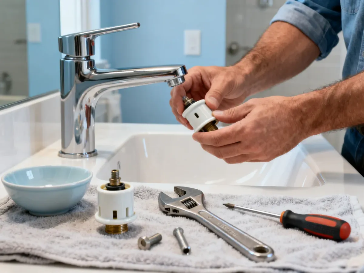 Wymiana ceramicznego kartusza w jednouchwytowej baterii łazienkowej